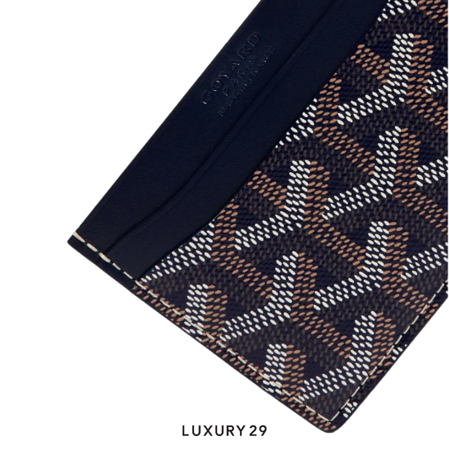 Goyard Saint-Sulpice Card Wallet Navy Blue GOYARD Luxury29