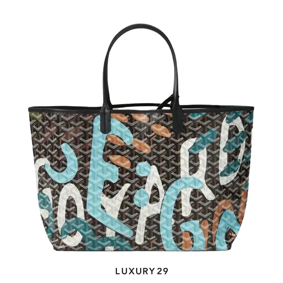 Goyard Saint Louis PM Bag Lettres Camouflage Blue