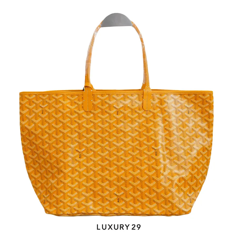 Goyard Saint Louis PM Bag Yellow Hand-Painted Heart Red GOYARD