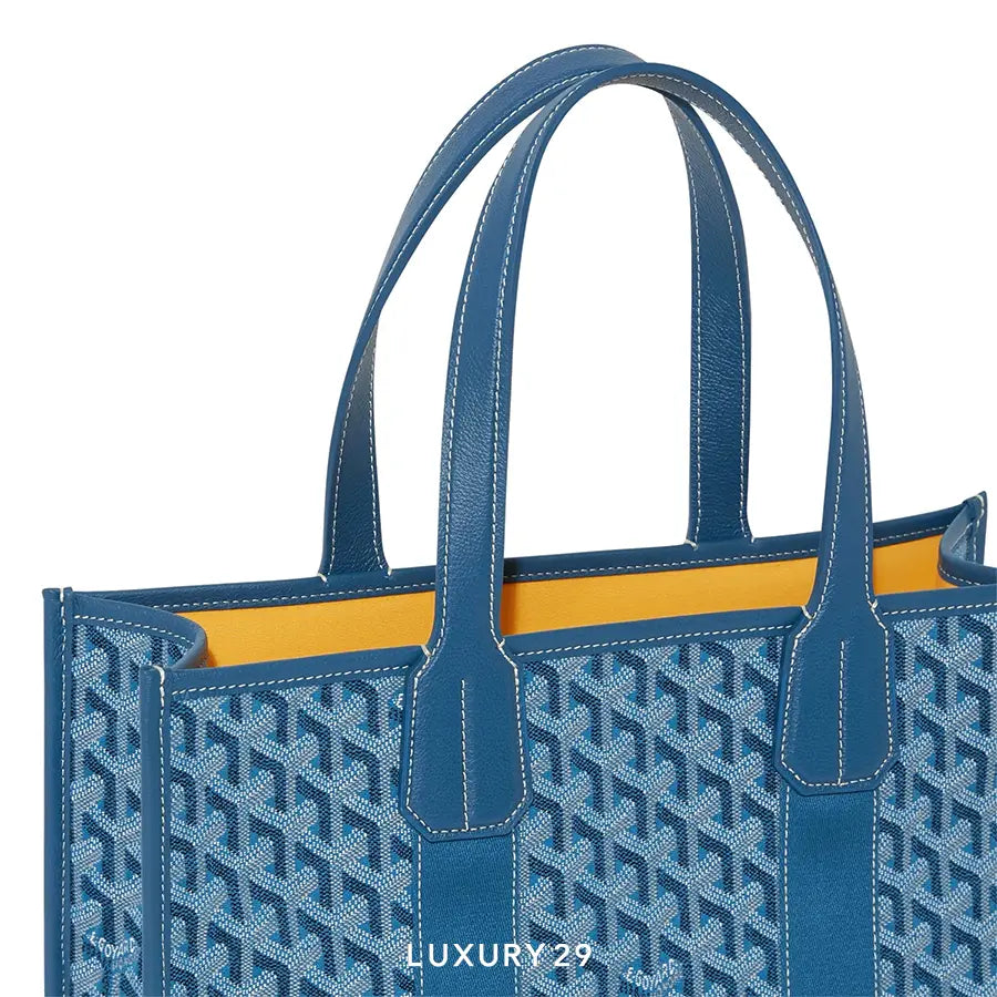 Goyard Villette Jacquard Tote Bag PM Ocean Blue GOYARD