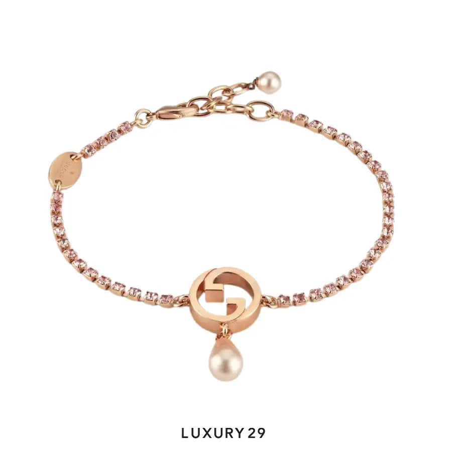 Gucci Blondie crystal bracelet Rose Gold