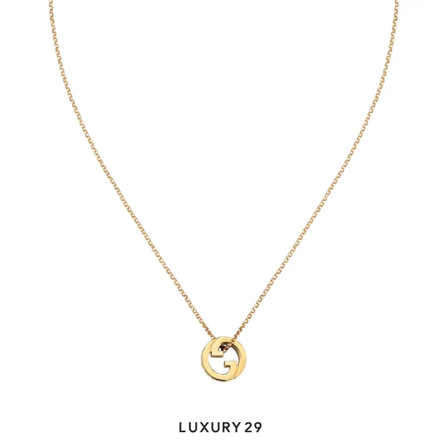 Gucci Blondie crystal pendant necklace Brass with light gold-toned finish