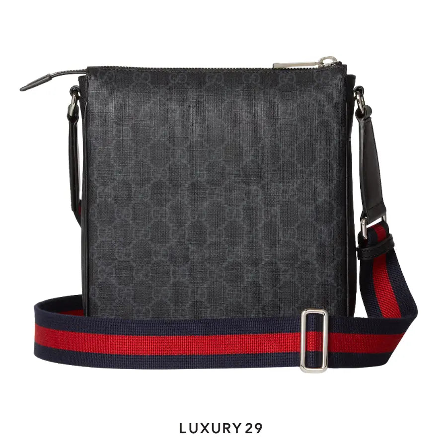Gucci GG Black small messenger bag Black GG Supreme canvas