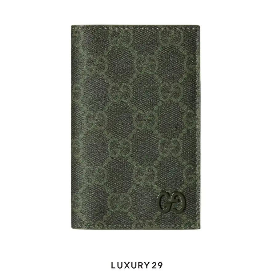 Gucci GG Green interior GG long card case forest green GG fabric