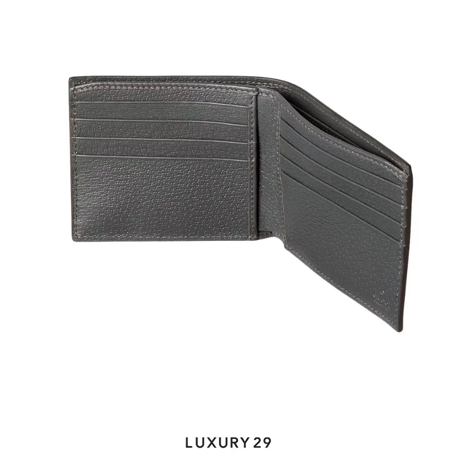 Gucci GG Grey interior GG bi-fold wallet black GG Supreme