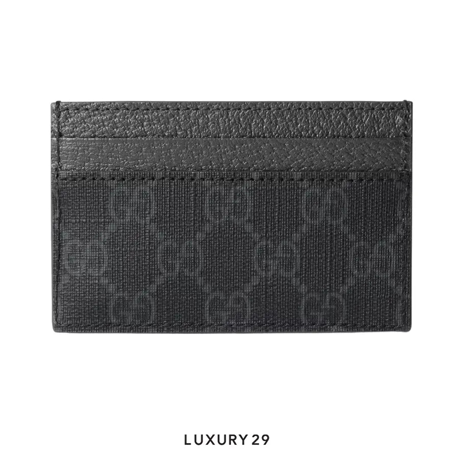 Gucci GG Grey trim GG card case Black