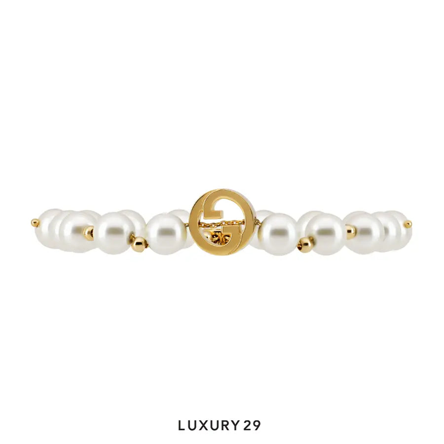 Gucci GG Interlocking pearl bracelet Gold