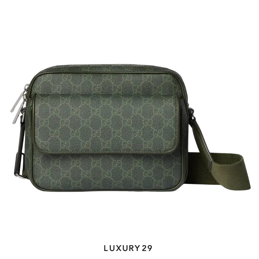 Gucci GG Monogram small crossbody bag Forest green GG Monogram coated fabric
