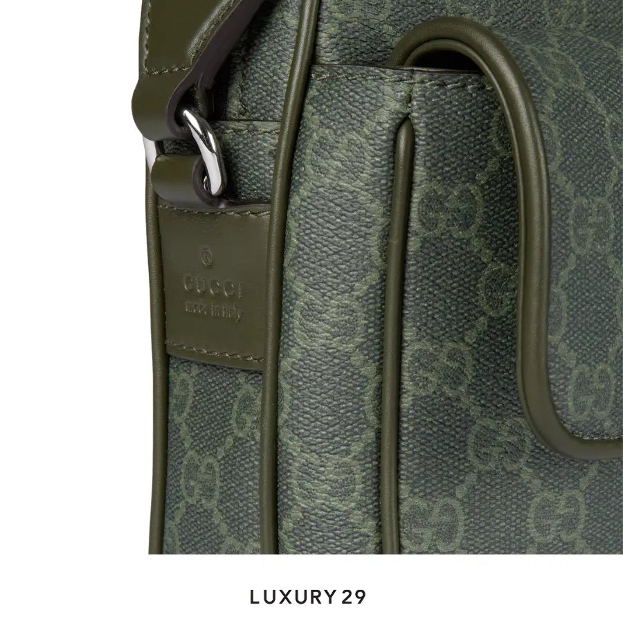 Gucci GG Monogram small crossbody bag Forest green GG Monogram coated fabric