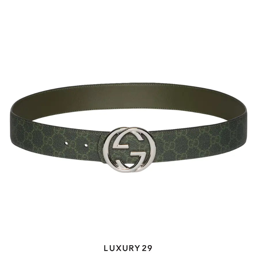 Gucci GG Reversible GG Monogram belt forest green