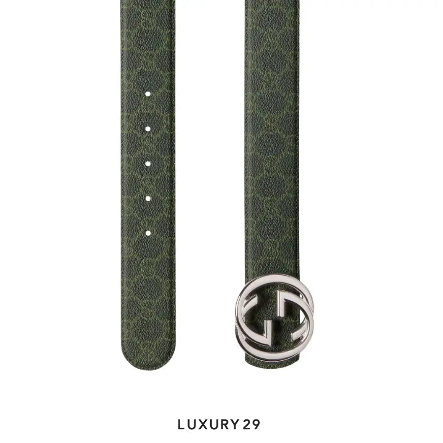 Gucci GG Reversible GG Monogram belt forest green