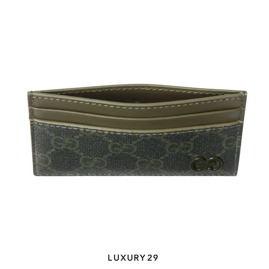 Gucci GG card case forest green GG fabric