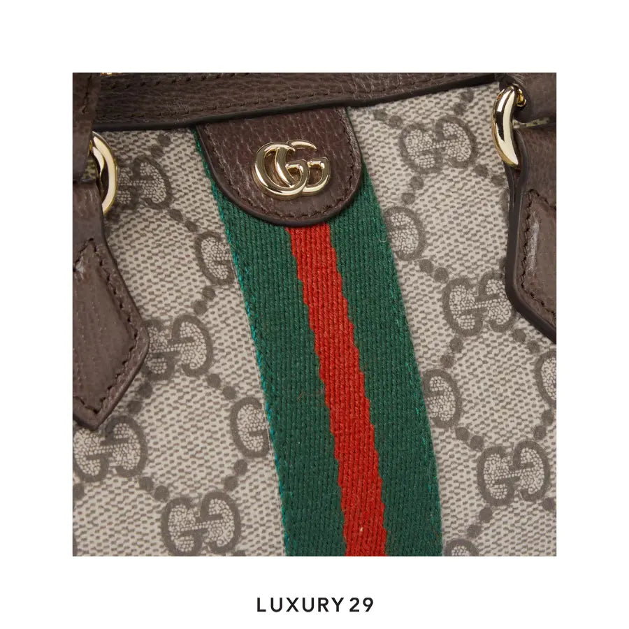 Gucci Ophidia mini boston bag Beige and dark brown GG Monogram coated fabric GUCCI Luxury29