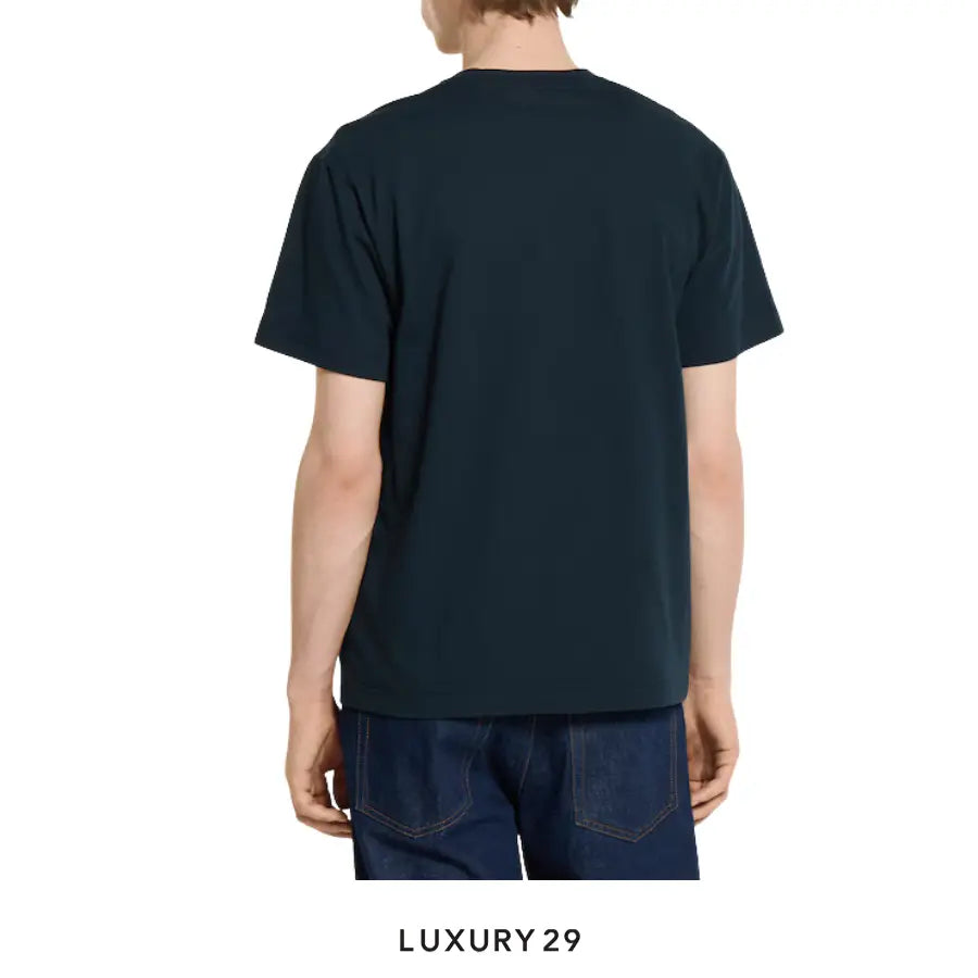 Gucci Printed cotton jersey T-shirt Gucci Interlocking G striped print Navy/Blue/Red GUCCI Luxury29