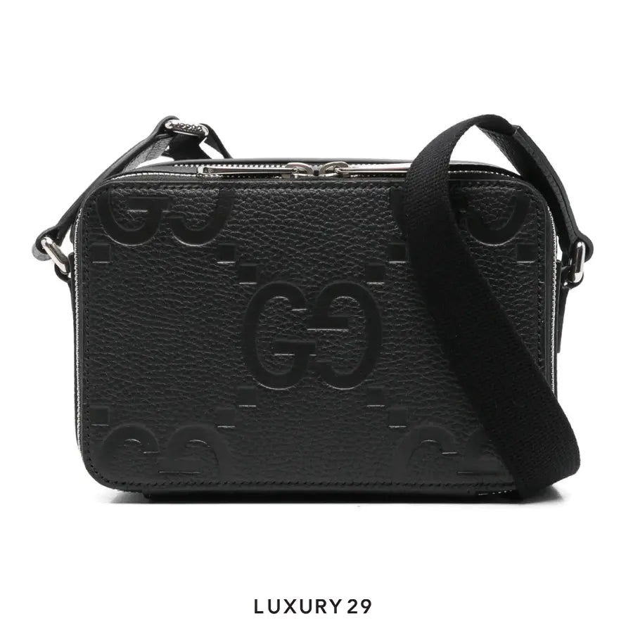 Gucci mini Jumbo GG messenger bag Black