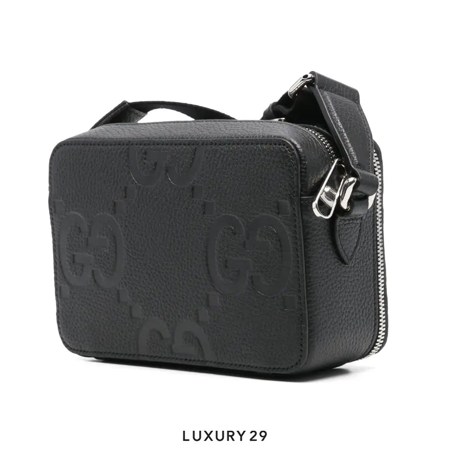 Gucci mini Jumbo GG messenger bag Black