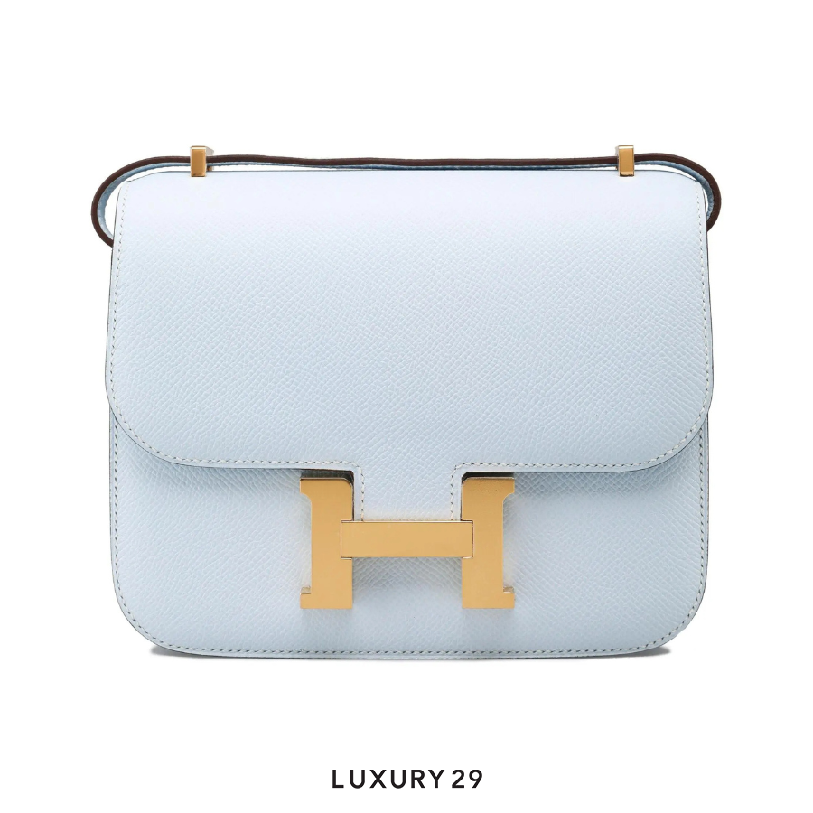 Hermes Constance III Mini Epsom Leather Gold Hardware Baby Blue W Stamp (Feb 2025) HERMES