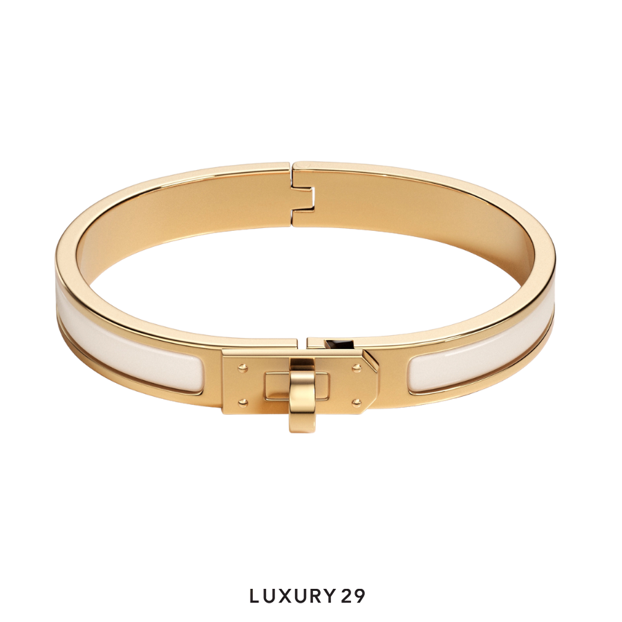 Hermes Mini Clic Kelly Bracelet creme HERMES Luxury29