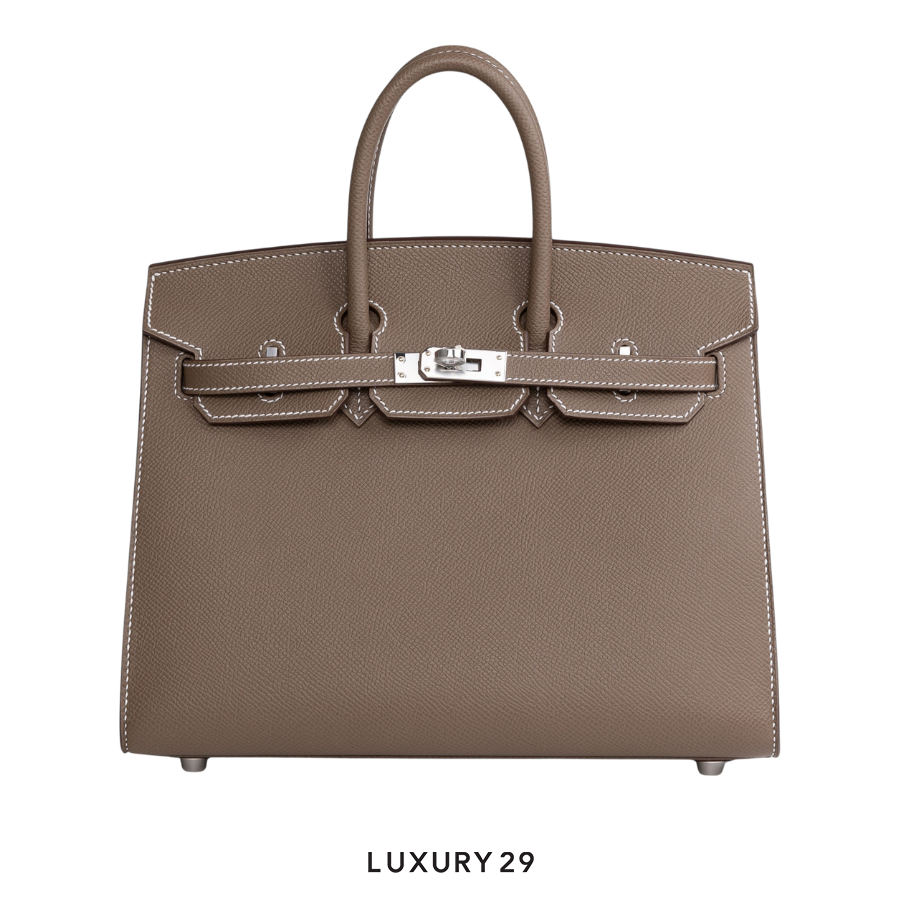Hermes Birkin Sellier 25 Epsom Etoupe Palladium Hardware W Stamp (2024) HERMES