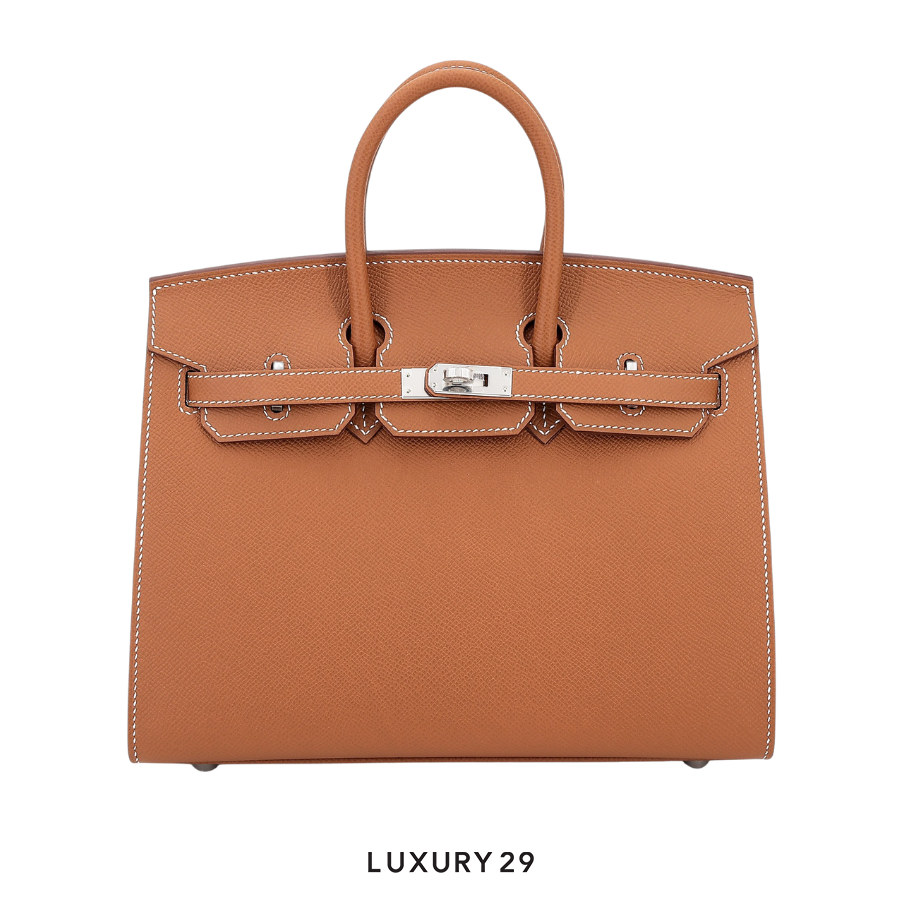 Hermes Birkin Sellier 25 Epsom Gold Palladium Hardware W Stamp (Jan2025) HERMES