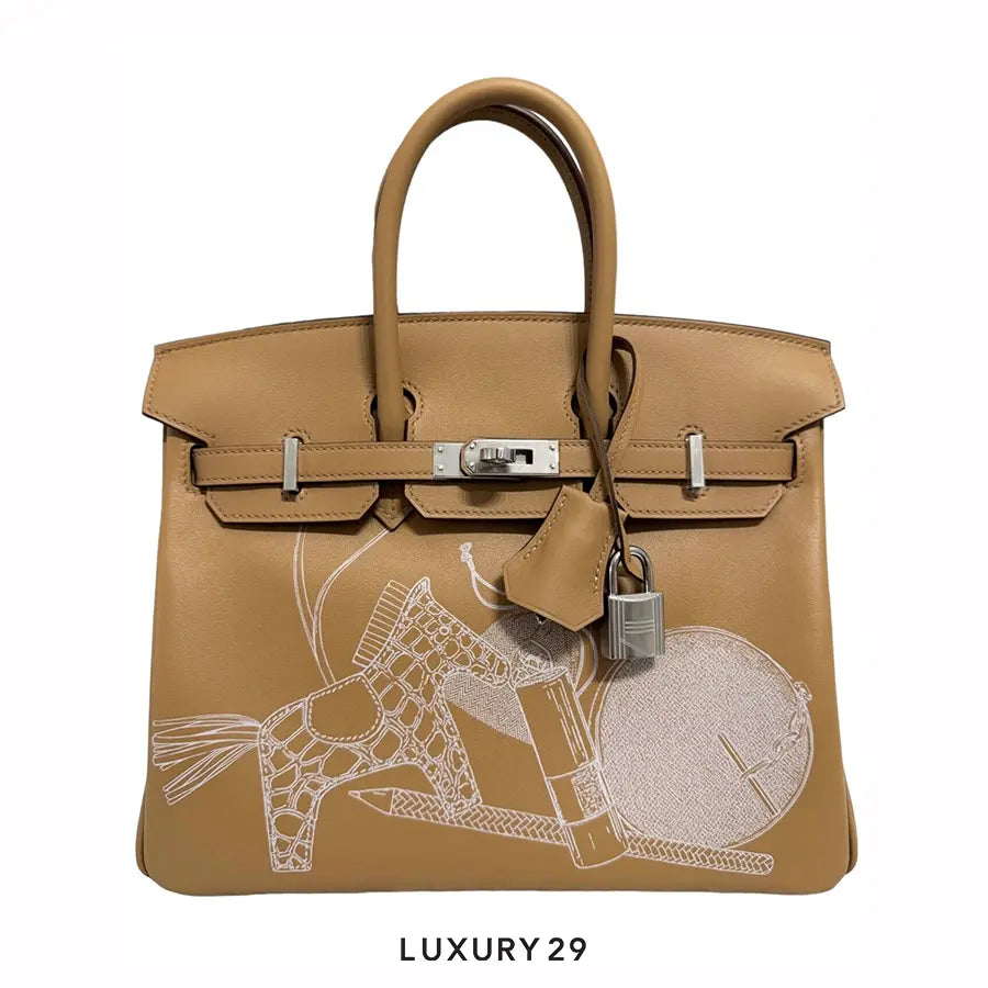 Hermes Birkin 25 In & Out Biscuit Swift Palladium Hardware / B Stamp (2023)
