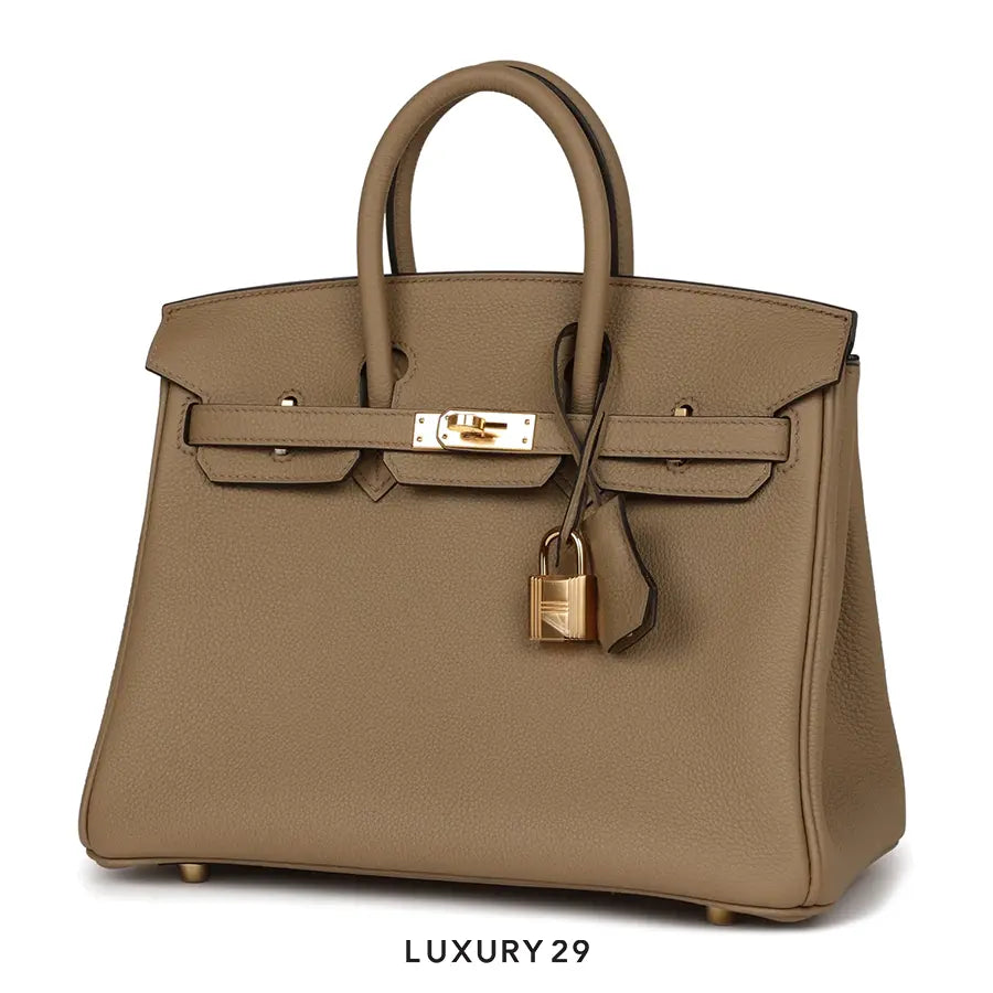 Hermes Birkin 25 Veau Togo Beige Marfa Gold Hardware HERMES