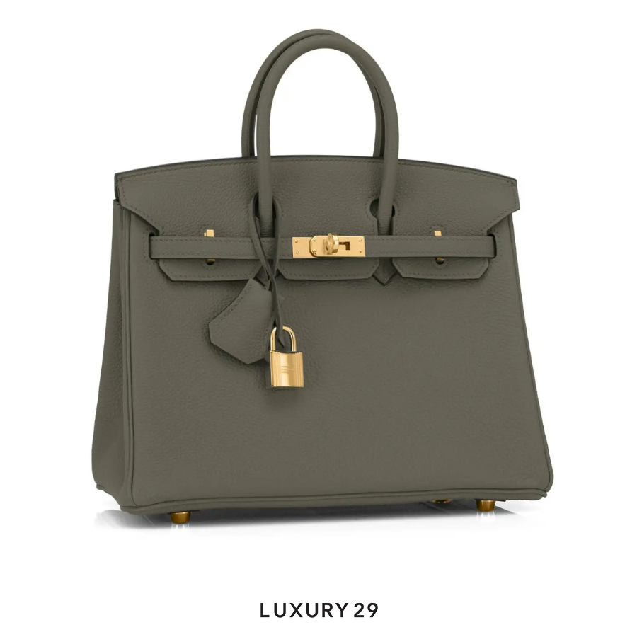 Hermes Birkin 25 Vert Maquis Bag Togo Gold Hardware Military Green K Stamp (2025) HERMES
