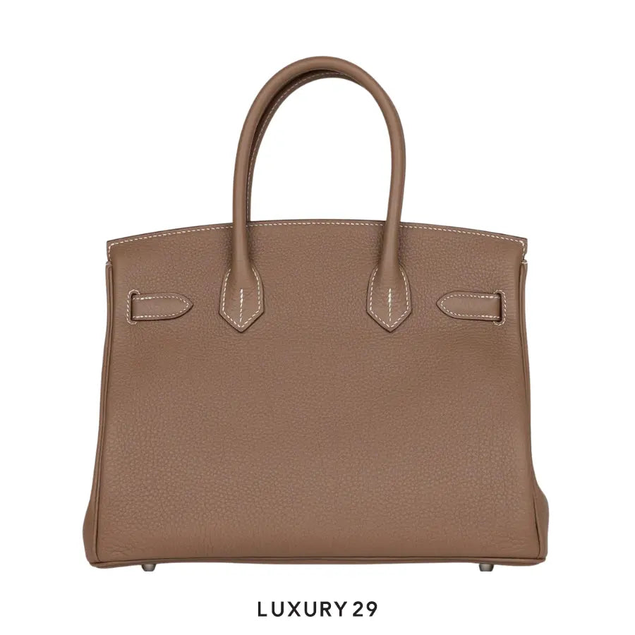 Hermes Birkin 30 Etoupe Togo Palladium Hardware / U Stamp HERMES