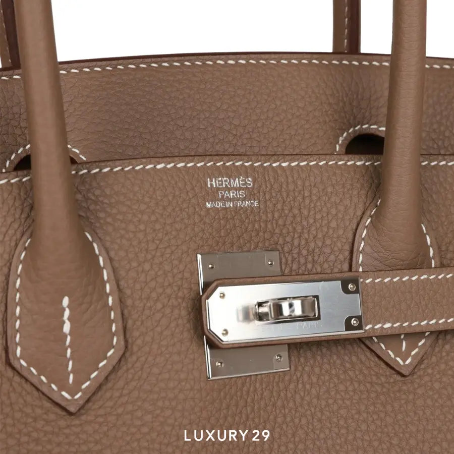 Hermes Birkin 30 Etoupe Togo Palladium Hardware / U Stamp HERMES