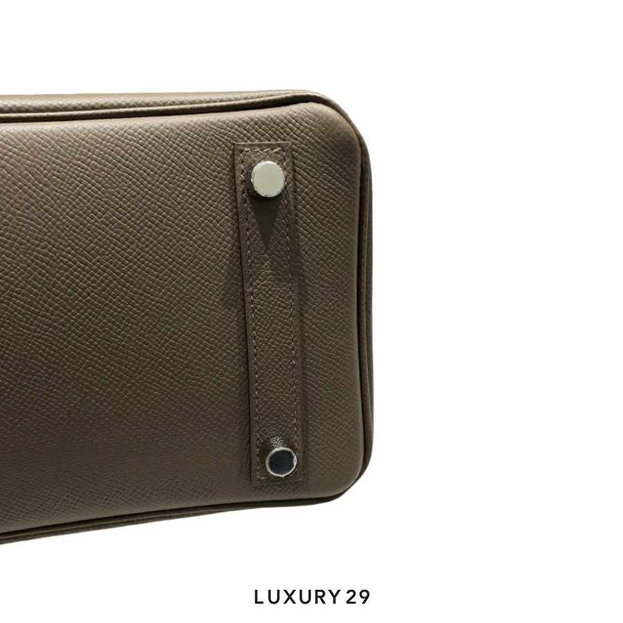 Hermes Birkin Retourne 25 Epsom Etoupe Tri Colour Palladium Hardware B Stamp (Jan2024) HERMES Luxury29