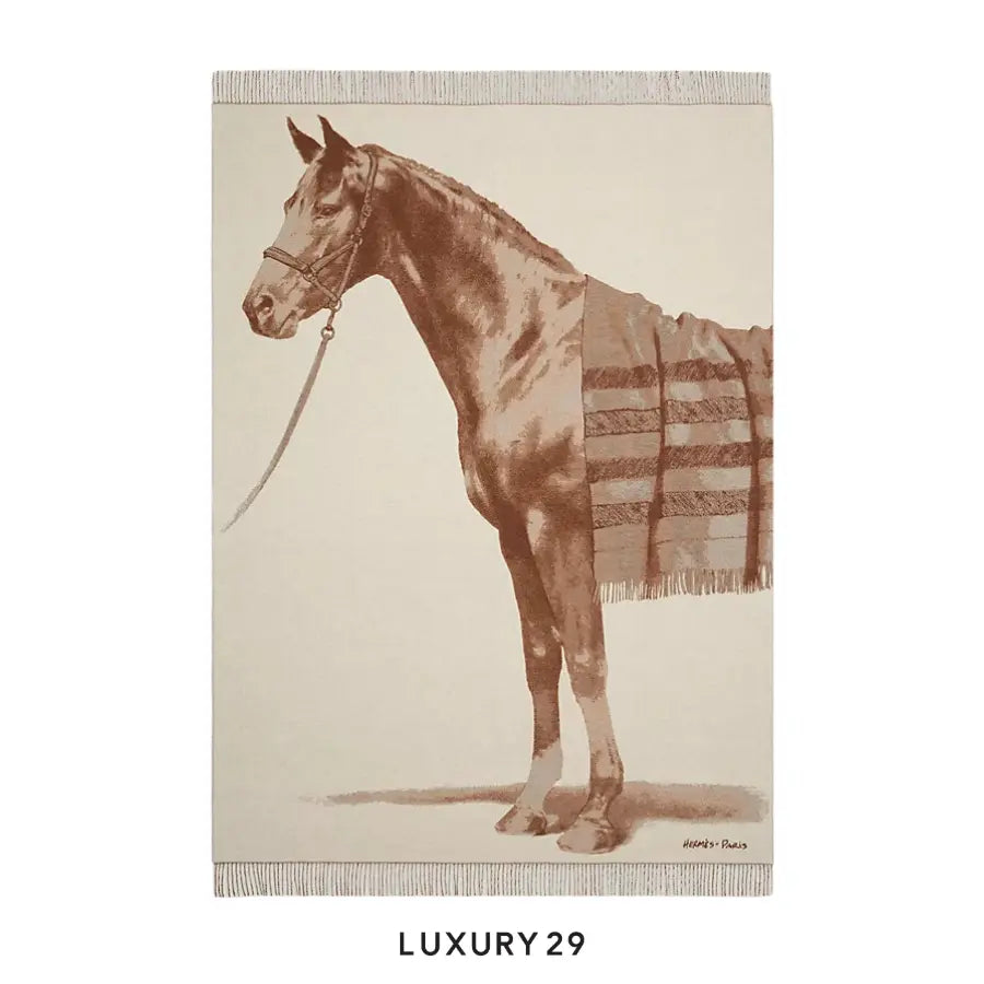 Hermes Cheval Talaria blanket Chataigne HERMES
