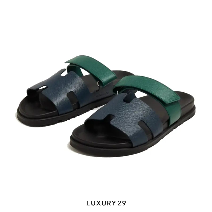 Hermes Chypre Sandal Bleu Celeste / Vert Oyat HERMES