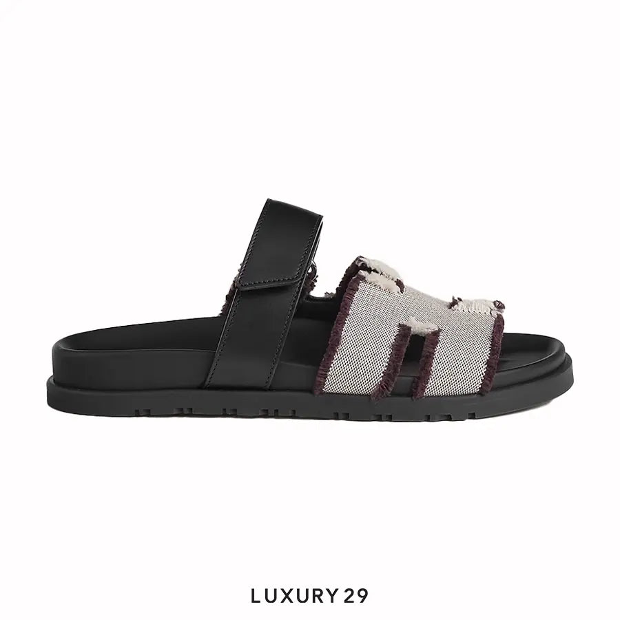 Hermes Chypre sandal Prunoir / Noir