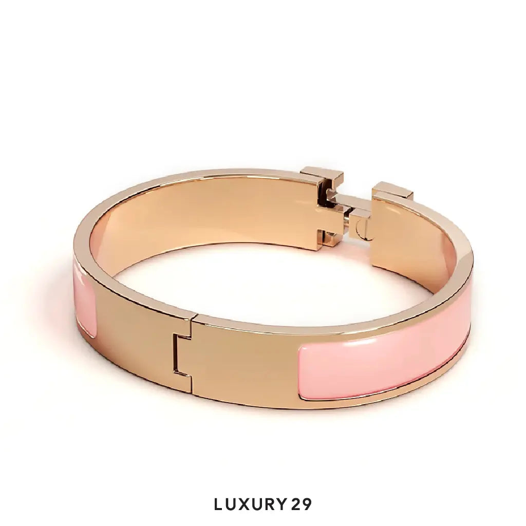 Hermes Clic H bracelet Rose gold plated PM Rose Candeur HERMES