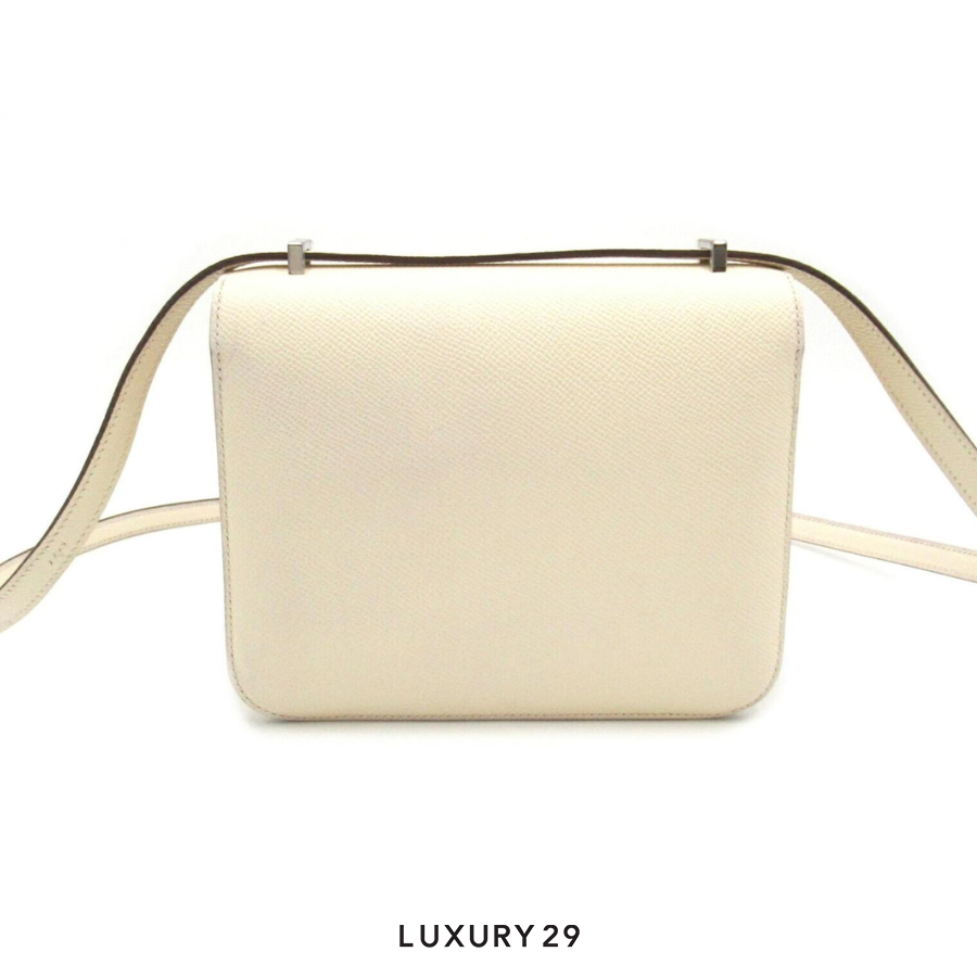 Hermes Constance III Mini Epsom Leather White/Yellow B Stamp (Feb2024) HERMES