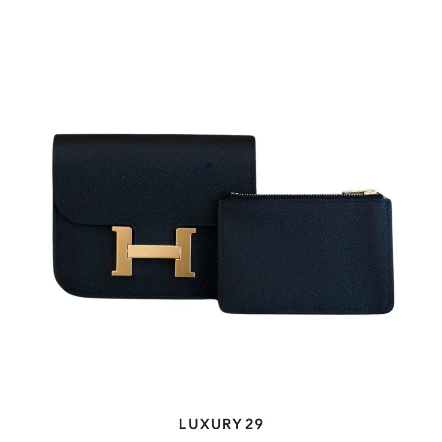 Hermes Constance Slim Compact Veau Epsom Noir