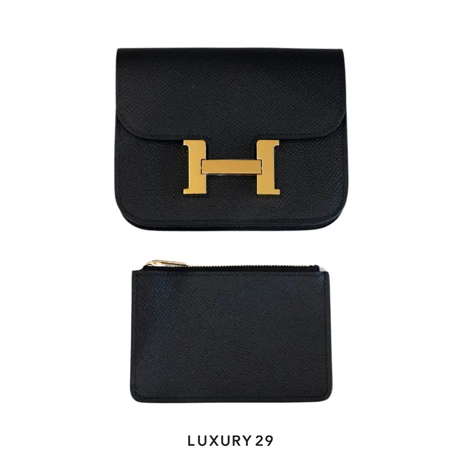 Hermes Constance Slim Compact Veau Epsom Noir HERMES