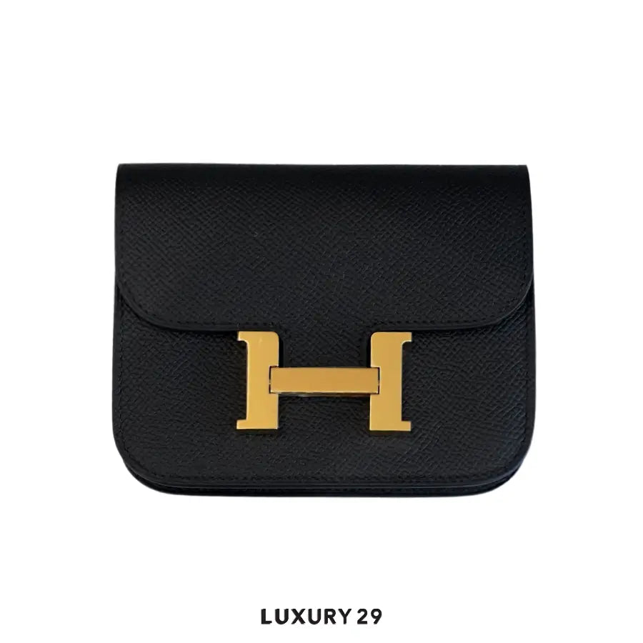 Hermes Constance Slim Compact Veau Epsom Noir HERMES