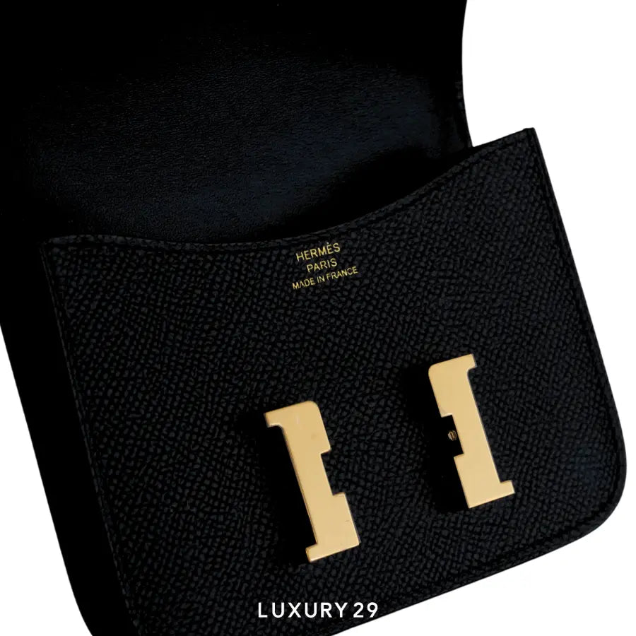 Hermes Constance Slim Compact Veau Epsom Noir HERMES