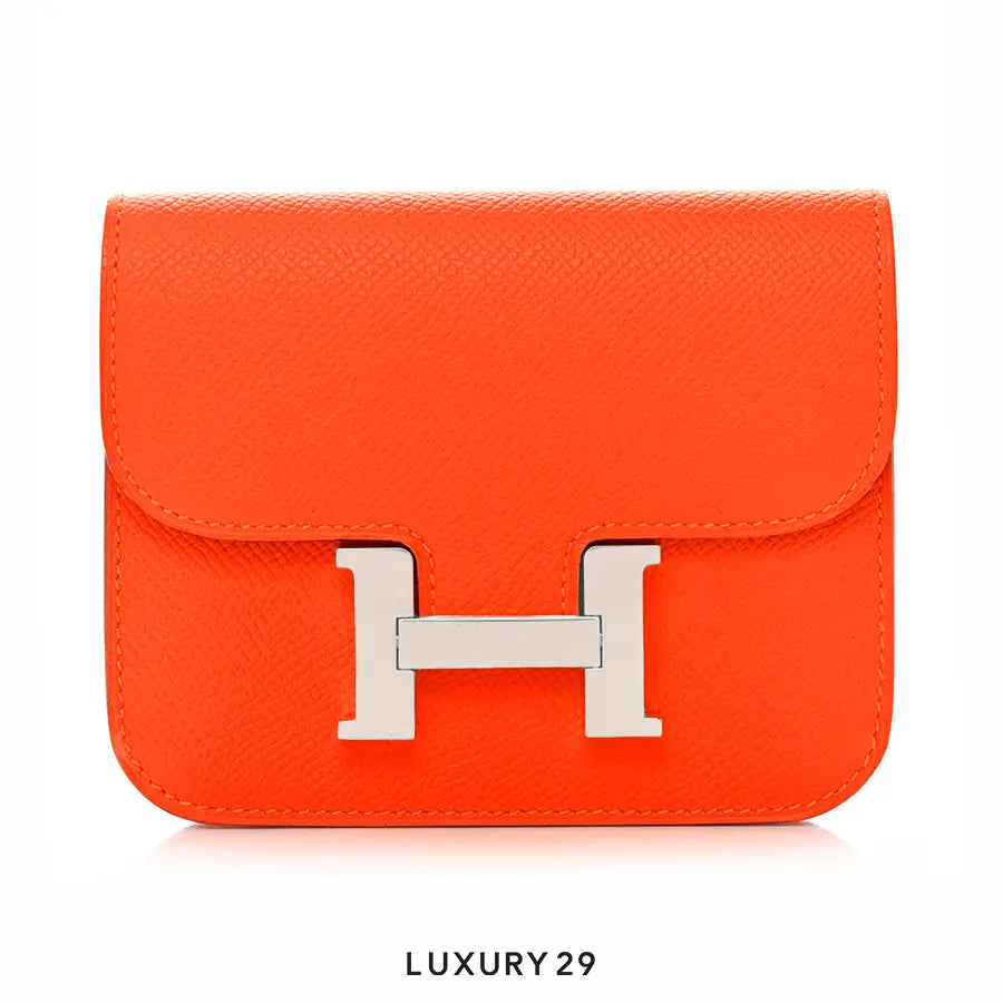 Hermes Evercolor Constance Slim Wallet Blush