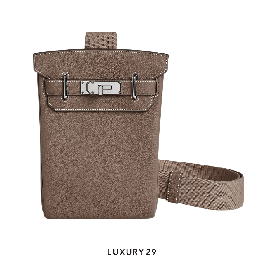 Hermes Hac a Dos PM backpack Etoupe Togo Palladium Hardware W Stamp (Feb2025) HERMES
