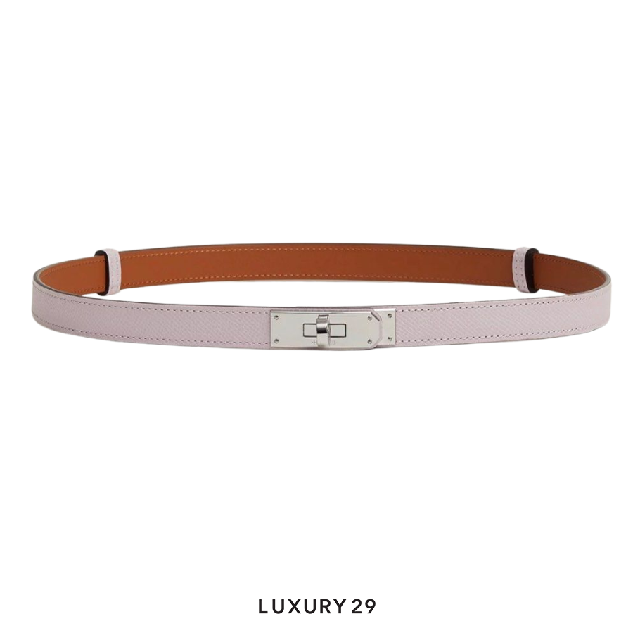 Hermes Kelly 18 belt Mauve Pale HERMES