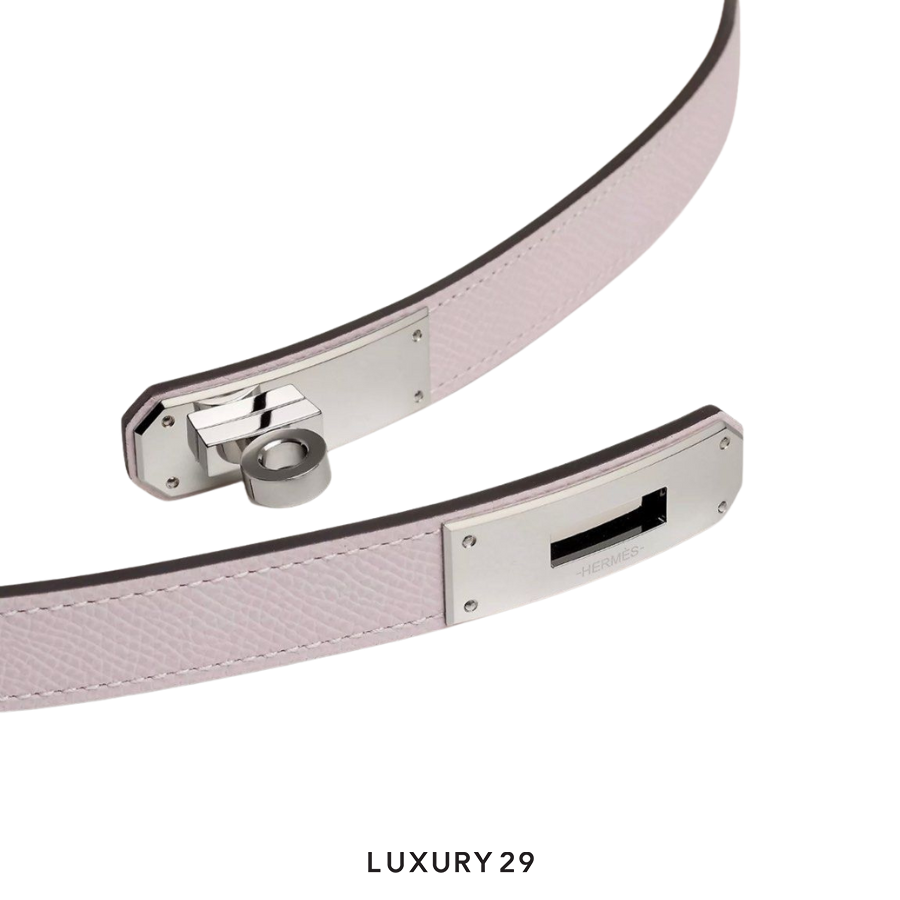 Hermes Kelly 18 belt Mauve Pale HERMES