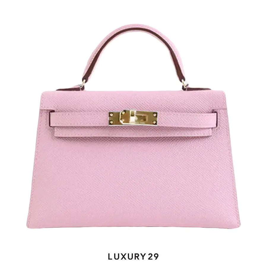 Hermes Kelly 20 Mini Sellier Pink Epsom Gold Hardware