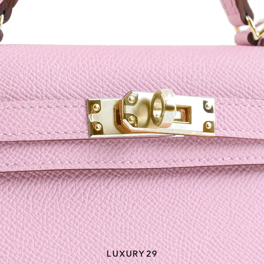 Hermes Kelly 20 Mini Sellier Pink Epsom Gold Hardware HERMES