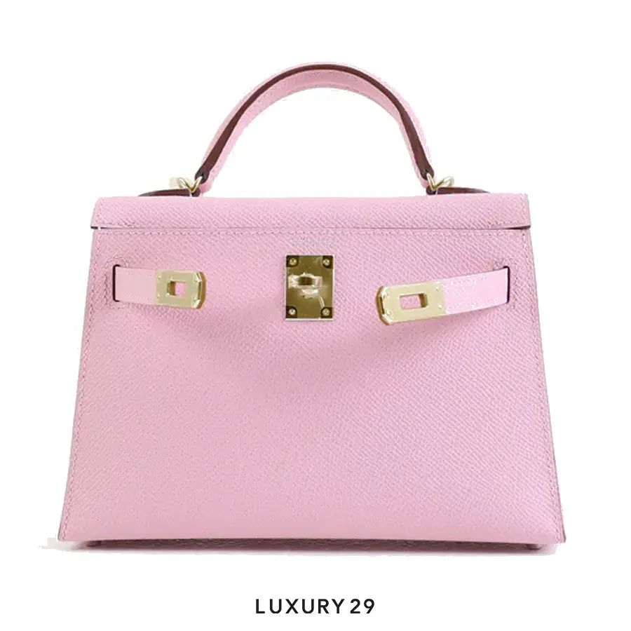 Hermes Kelly 20 Mini Sellier Pink Epsom Gold Hardware HERMES