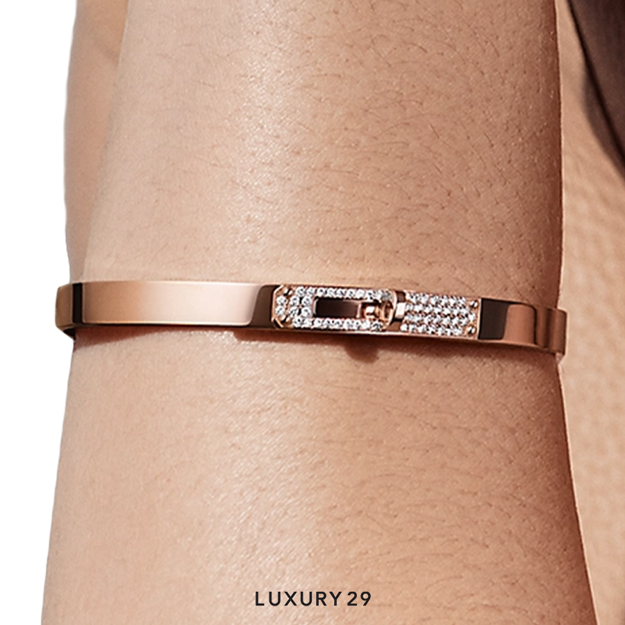 Hermes Kelly bracelet, small model Rose gold HERMES Luxury29