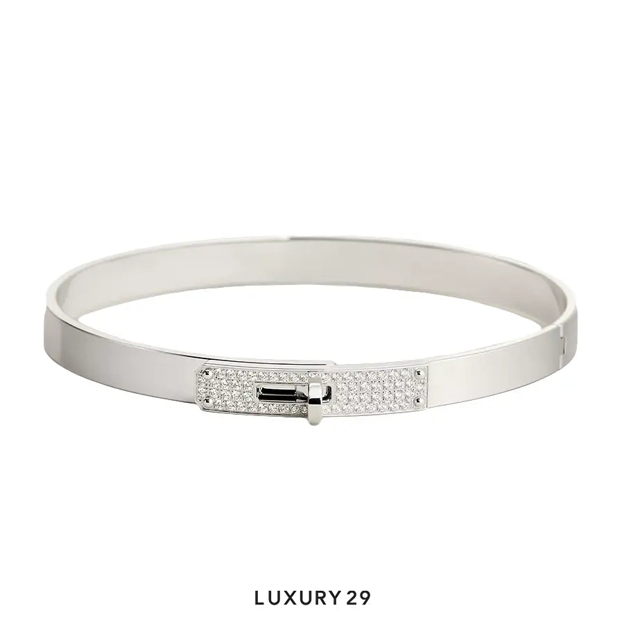 Hermes Kelly bracelet, small model White gold - Luxury29