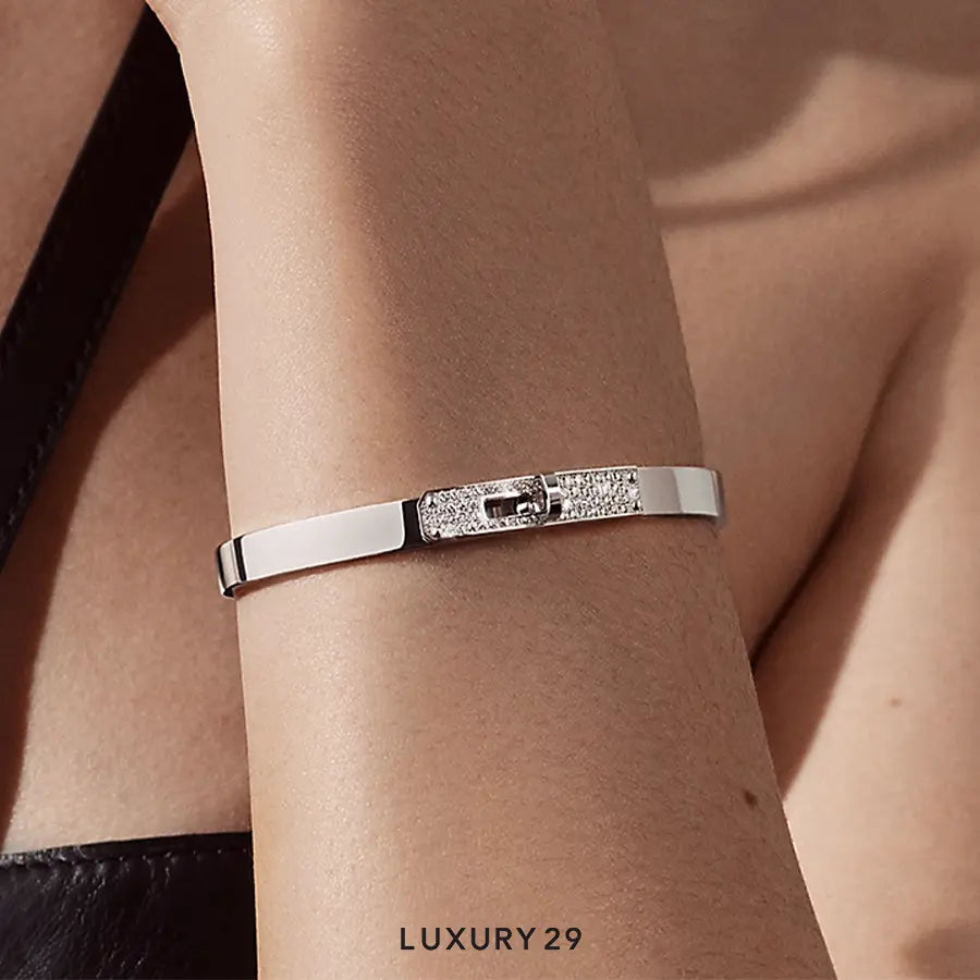 Hermes Kelly bracelet, small model White gold - Luxury29