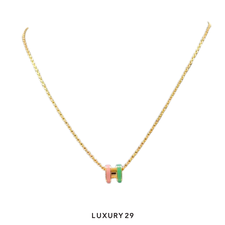 Hermes Mini Pop H Pendant Rocabar Plaque Gold Plated Malabar HERMES